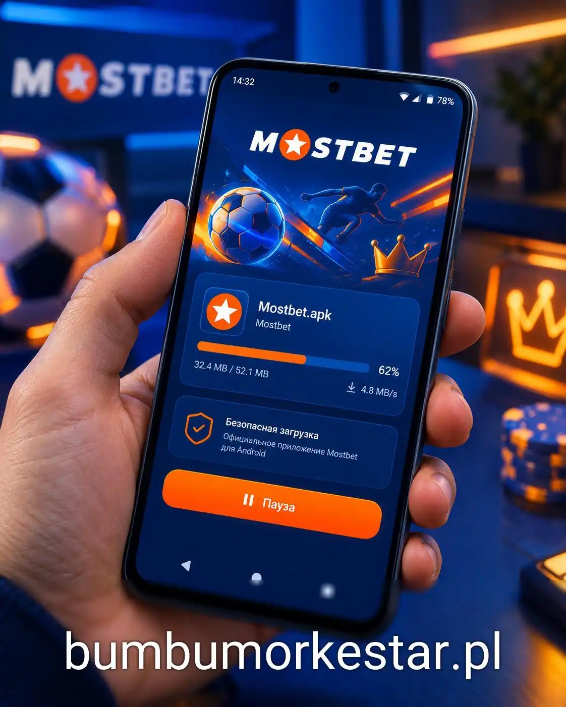 Pobieranie pliku APK aplikacji Mostbet na telefonie z Androidem